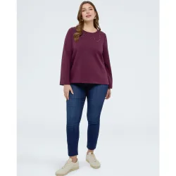 Sudadera de mujer en scuba con engarces ajuste y diseño para el máximo confort
