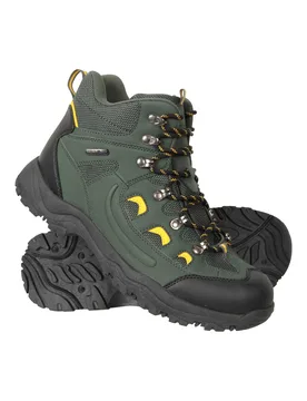 Adventurer Mens Waterproof Hiking Boots - Green - Green - Size: 7 - Mountain Warehouse - FashionsVida