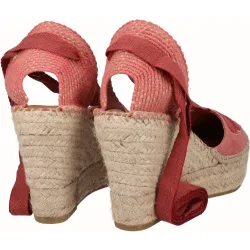 Alpargatas de cuña de mujer de algodón estilo goyescas