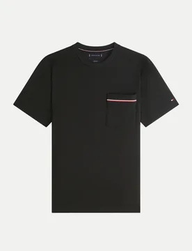 T-Shirt aus Piqué-Jersey Schwarz XXL - Tommy hilfiger - FashionsVida
