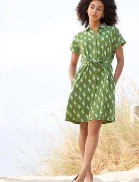 Womens Charlton 100% Cotton Slub Weave Dress - - Size: 8 - Kite Clothing - FashionsVida