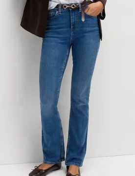 Womens Eva Bootcut Jeans - Blue Cotton - Size 8 Long - Secret Label - FashionsVida