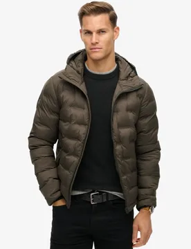 Superdry Herren Steppmantel mit Kapuze Braun - Größe: Xxxl - 169.99 - FashionsVida