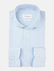 Slim-Fit Hemd Japanese Knitted Blau 38
