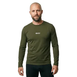 Maglietta A Maniche Lunghe Military Green
