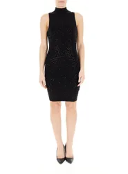 Abito strass smanicato NERO S