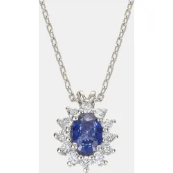 Colgante de oro, diamantes y zafiro