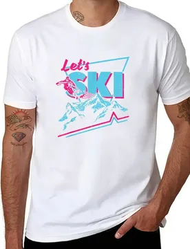 Retro Let's Ski T-Shirt t shirt custom print t shirt man luxury T-Shirt - Aliexpress - FashionsVida