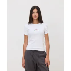 Camiseta de mujer de algodón orgánico garden blanca