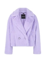 Chaqueta de efecto pelo morado 36
