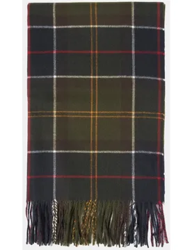 Bufanda de con cuadros tartán y flecos - Barbour - FashionsVida