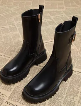 Womens Chelsea Boots Round Toe Women Shoes Low Heel Gore Casual Ankle Booties for Autumn Winter Daily Office Street Modern - Aliexpress - FashionsVida