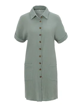 Hemdblusen-Kleid „Helena“ gruen XL Damen - wedolina - FashionsVida