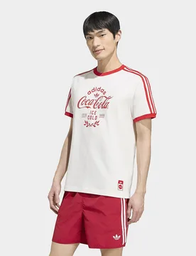 Mens T-SHIRT ICONICA X COCA-COLA CALI - Bianco, bianco bianco Uomo taglia M - Adidas - FashionsVida