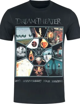 T-Shirt - Anniversary Tour - S bis M - für Männer - Größe S - schwarz - Lizenziertes Merchandise! - Männer - male - Dream Theater - FashionsVida