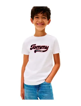 T-shirt à Manches Courtes Kb0kb10118 White 14 Années Garçon - Tommy hilfiger - FashionsVida