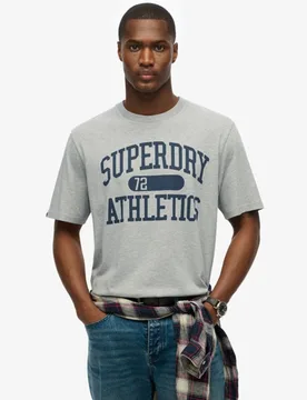 Superdry Herren Athletic Essential T-shirt Grau - Größe: XL - 39.99 - FashionsVida