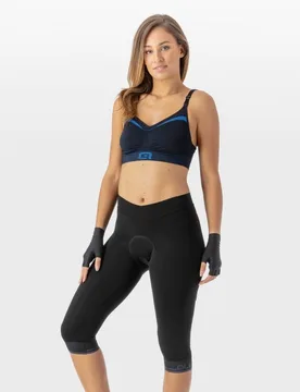 Pantaloncini ciclismo donna 3/4 SOLID CLASSICO 3/4 nero-antracite 2026 - ALE' - FashionsVida