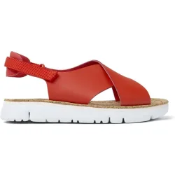 Sandalias planas de mujer Oruga Sandal de piel con tiras cruzadas
