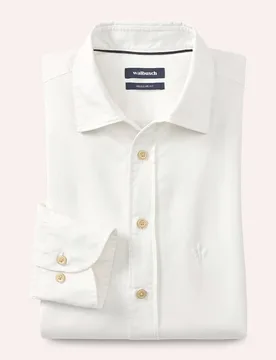 Überfärber-Hemd, Regular Fit#noch offen: Größenlauf, Farbe Weiß, 39/40, Herren - Walbusch - FashionsVida
