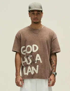 Camiseta de manga corta de algodón con cuello redondo, estilo minimalista y casual con estampado de letras para hombre en verano M - Shein - FashionsVida