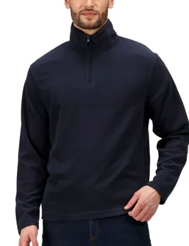 Professional Mens Micro Zip Pullover Half Zip Fleece Jumper Sweater - Dark Navy - Regatta - FashionsVida