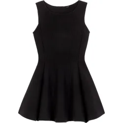 Vestido corto acampanado con lazos joya
