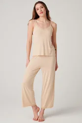 Womens Bamboo Lace Camisole Pyjama Set - - Size: M