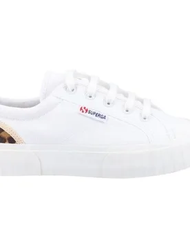 Womens/ladies Stripe Trainers (White) - Size Uk 5 - Superga - FashionsVida