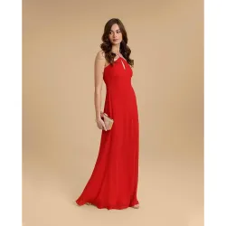 Vestido largo con escote tipo halter