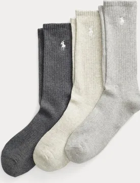 Pack de tres pares de calcetines de hombre cortos - Polo Ralph Lauren - FashionsVida