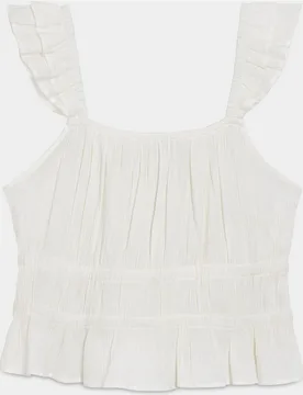 Top fruncido de mujer con tirantes - Noon - FashionsVida