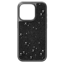Custodia per smartphone High, Cristalli Flat Back, iPhone® 15 Pro, Nero OS
