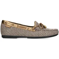 Mocasines unisex de pata de gallo con adornos de cristal