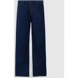 Vaquero recto de mujer powerstretch cropped