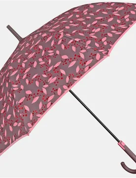 Paraguas mujer 61-8 automatico con impresión hojas pequeñas - Perletti - FashionsVida