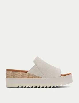 Canvas Wedge Mules Natural female - TOMS - FashionsVida