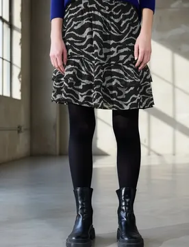 Street One Gemusterter Chiffonrock female Grau - Street One Studio - FashionsVida