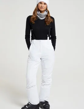 Moon' Womens Slim Leg Ski Pants Water Resistant Warm Insulated Winter Trousers White - Size 24 Uk - Mountain Warehouse - FashionsVida