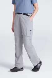 Camp Cargo Womens Zip-Off Pants - Grey - Grey - Size: 16