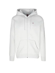 Felpa con zip grigio chiaro M