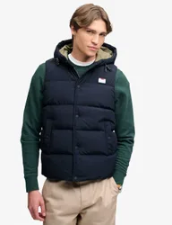 Relaxed Hooded Padded Gilet Navy male