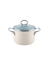 Olla para carne con tapa de cristal NOUVELLE 20cm/4l Avorio beige