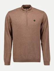 Troyer mit halbem Reißverschluss 041-Light Brown L