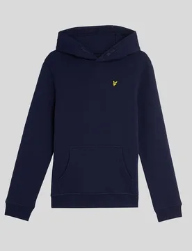 Boys' Loopback Cotton Hoodie in Navy - Lyle & Scott - FashionsVida