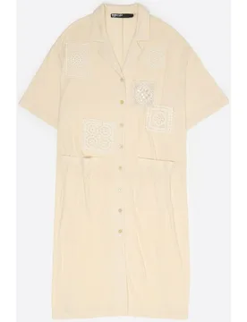 Vestido camisero midi con bolsillos - Bimba y Lola - FashionsVida