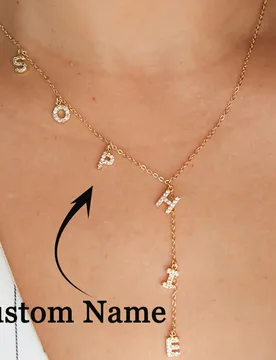 Collar de letra de nombre personalizado de acero inoxidable, collar con colgante en forma de Y, regalo de joyería personalizada, regalo de vacaciones - Shein - FashionsVida