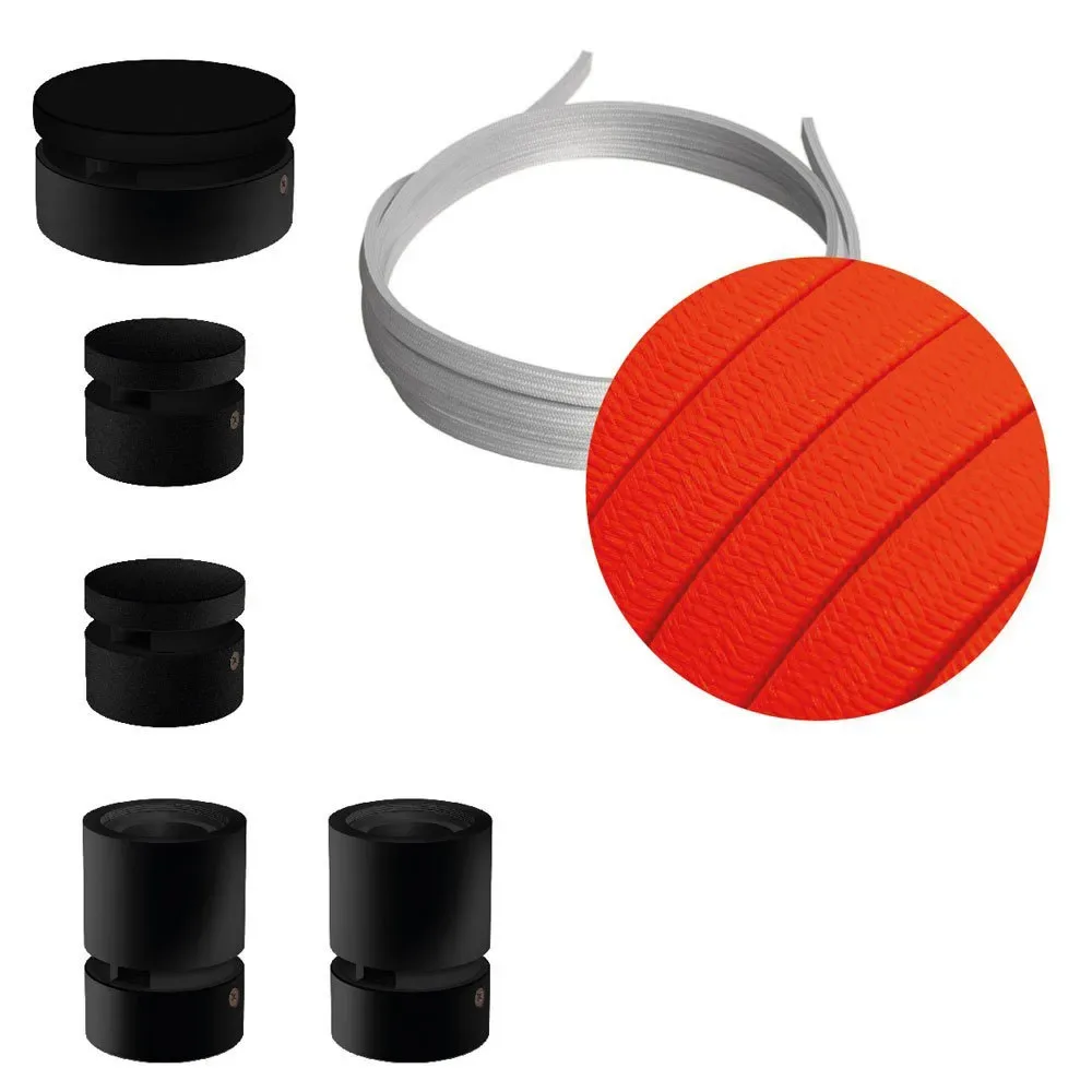 Cables Kit D´éclairage Wiggle Filé System Cf15 5 M 5 Unités Black / Neon Orange One Size - Creative - FashionsVida