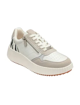 Women's 'Paige' Zip-Up Trainers in White Size: 5 - White - Size: 5 - Lotus - FashionsVida