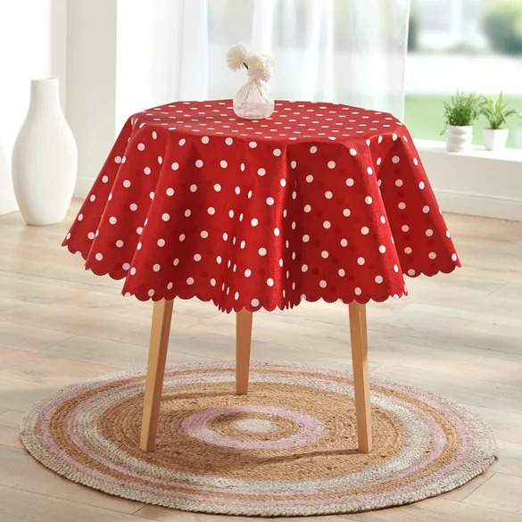 Wende-Tischdecke "Tupfen" Ø 140cm - Eldo - FashionsVida